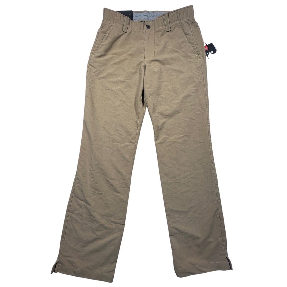 Under Armour Mens Straight Fit Khaki Chino Pants Size 30x30 UA Tech Golf NWT
